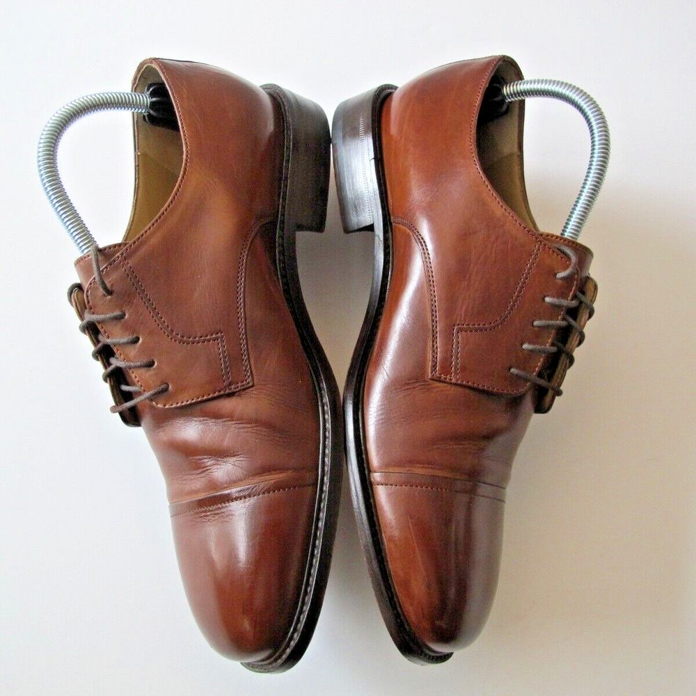 Men's Size 8.5M J. Murphy by Johnston & Murphy Novick Brown Cap Toe Dress Shoes - Picture 3 of 8